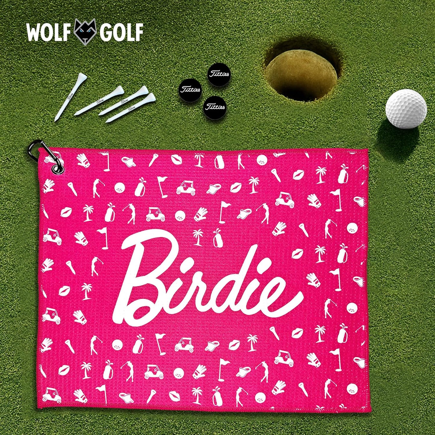 Birdie Funny Golf Towel for Women | Golf Gifts and Golf Accessories for Women