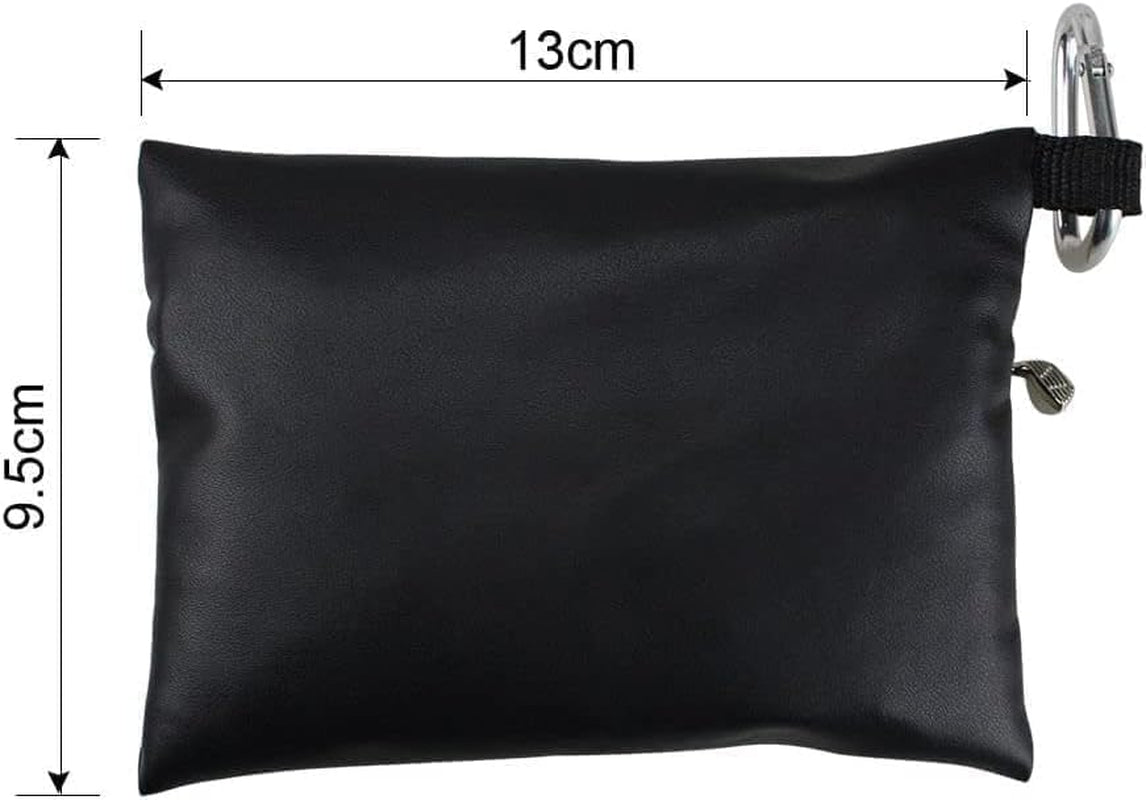 Black Mini Golf Tee Pouch Bag, Durable Golf Ball Tee Storage Bag Leather Golf Tees Pocket with Zipper, Golf Supplies Accessories, Golf Club Bag Accessories, Golf, Sports