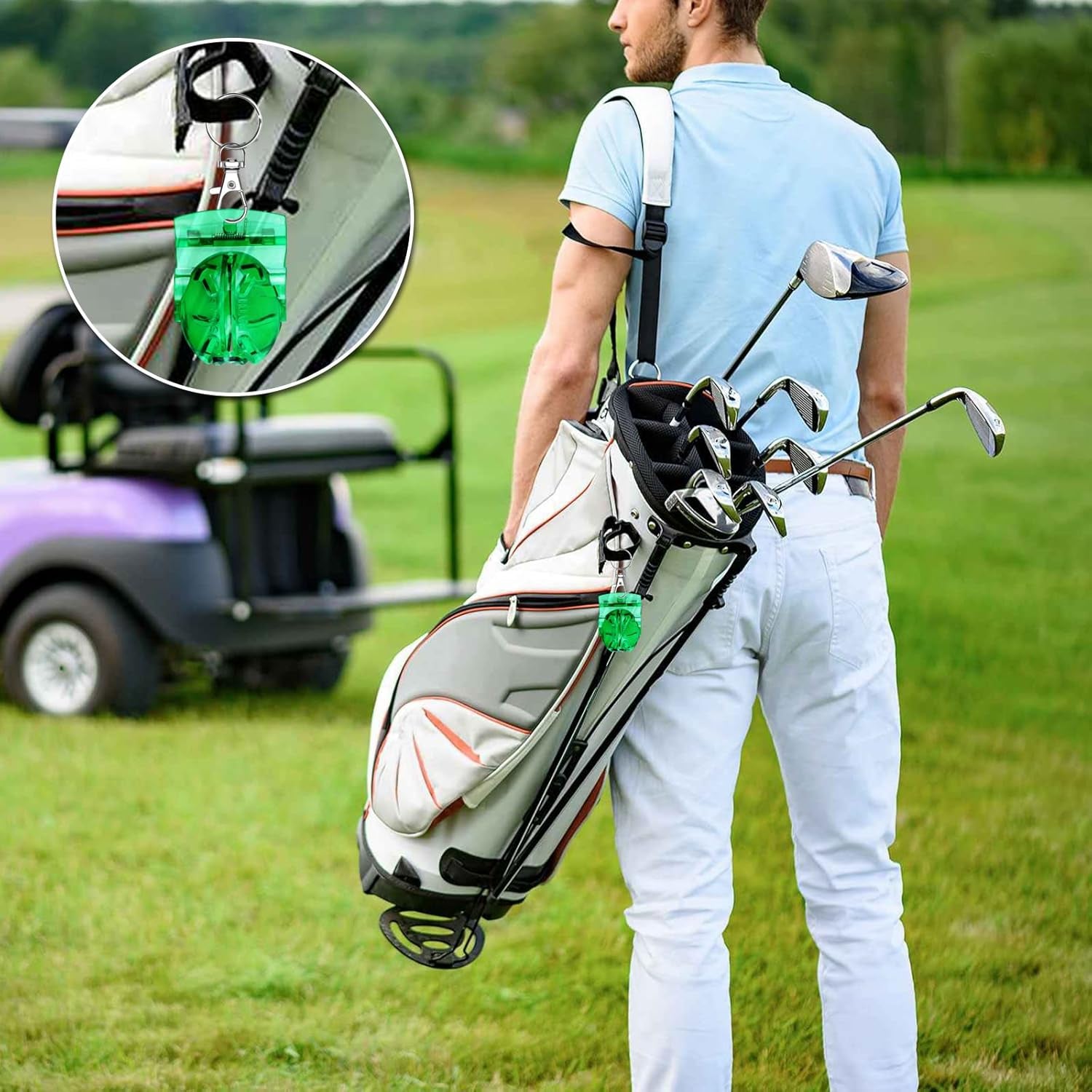 8 Pack Golf Ball Marker Liner Drawing Marker, 4 Golf Ball Marker Stencil and 4 Color Golf Ball Markers, Golf Ball Line Marker Tool, Golf Ball Alignment Marking Tool for the Golfer