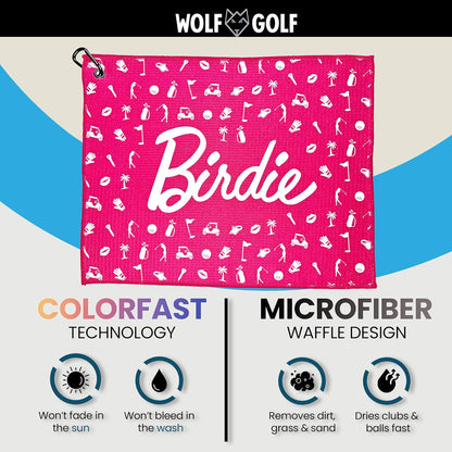 Birdie Funny Golf Towel for Women | Golf Gifts and Golf Accessories for Women