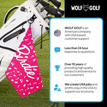 Birdie Funny Golf Towel for Women | Golf Gifts and Golf Accessories for Women