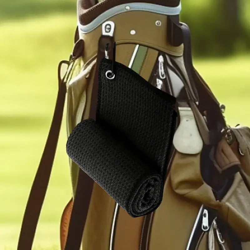 Golf Towel Microfiber Fabric for Golf Lovers Soft Absorbent Golf Club Cleaner Rag Clip Golf Accessories Golf Club Cleaning Towel